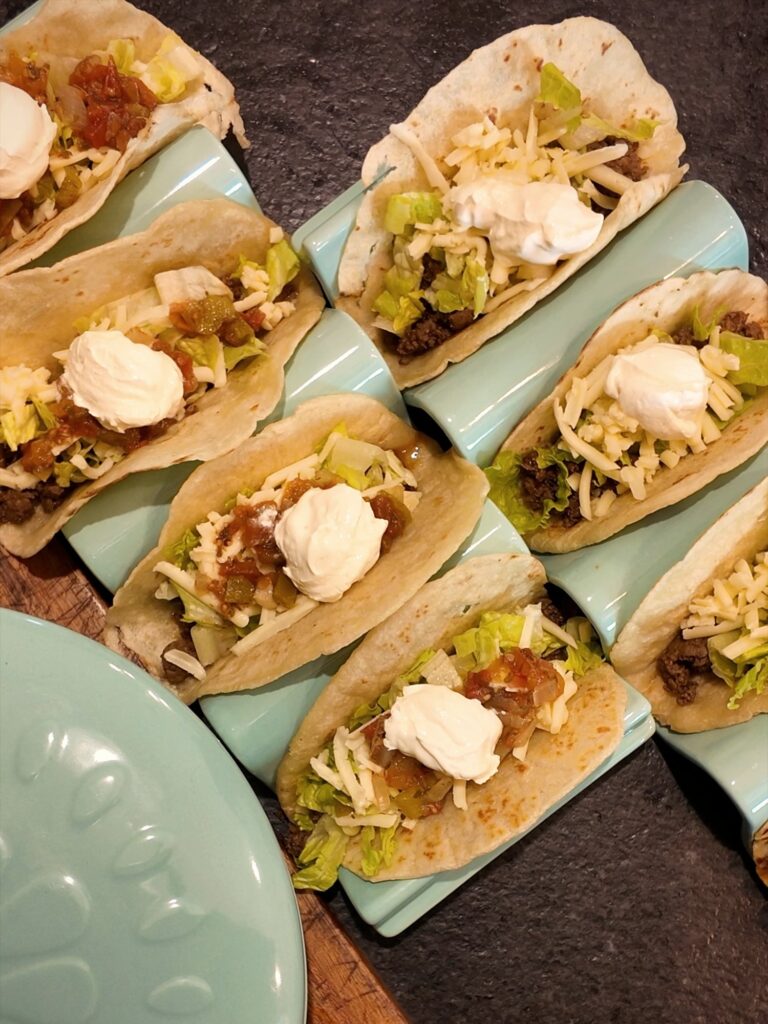 Tacos made with homemade taco seasoning